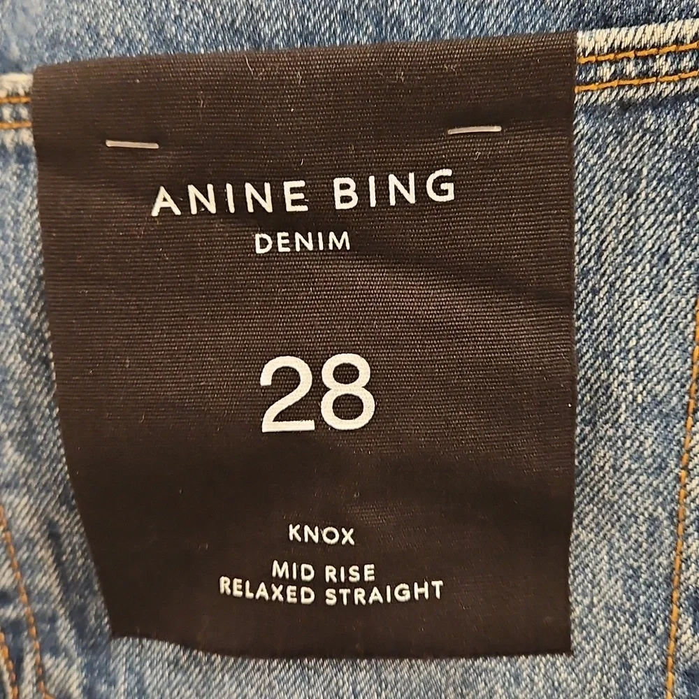 ๐ANINE BING๐ Knox Jean ~ Mineral Blue 28 NWT - Picture 12 of 16